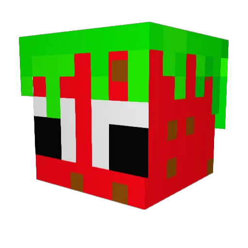 Niroto Minecraft avatar head, 3D render