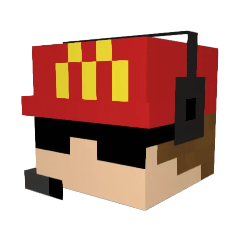 NirtyJk Minecraft avatar head, 3D render