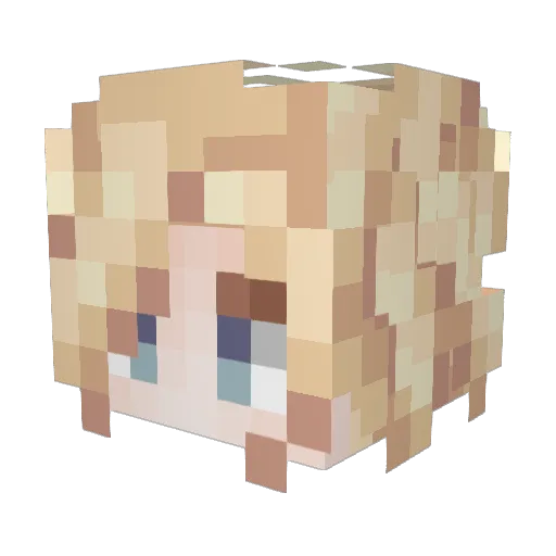 Nirvan4 Minecraft avatar head, 3D render