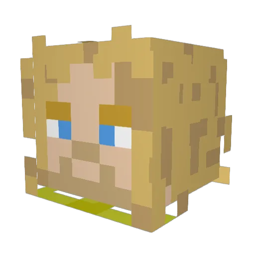 Nirvana1234 Minecraft avatar head, 3D render