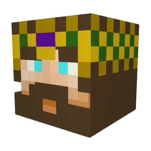 NirvanaMC_7 Minecraft avatar head, 3D render