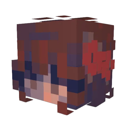 NirvanaSong Minecraft avatar head, 3D render