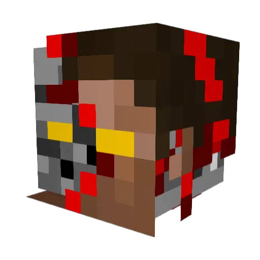 NirvanaTM Minecraft avatar head, 3D render