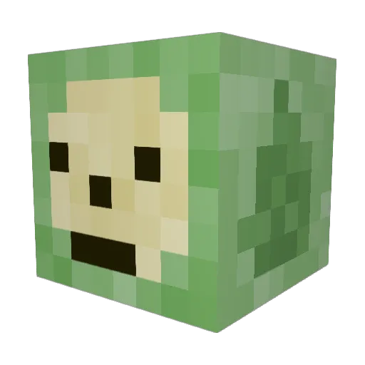 Nirvanaah Minecraft avatar head, 3D render