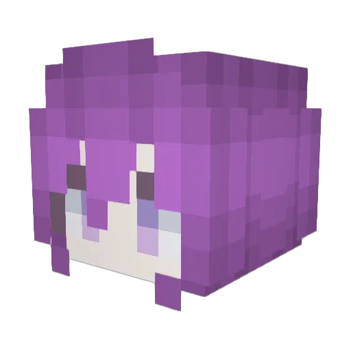 NisTya Minecraft avatar head, 3D render