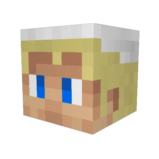 NisUte Minecraft avatar head, 3D render