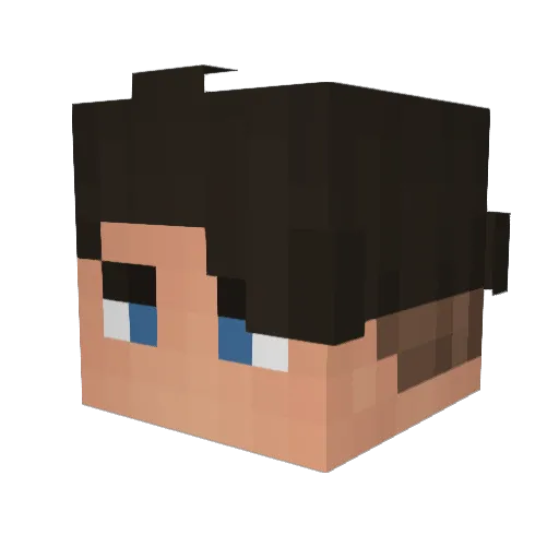 Niscenti Minecraft avatar head, 3D render