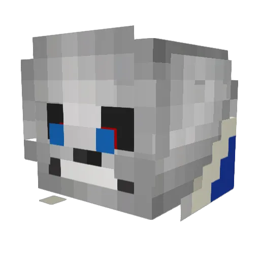 Nischer Minecraft avatar head, 3D render