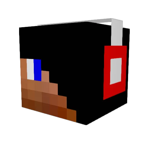Nise_V Minecraft avatar head, 3D render