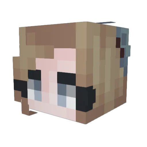 Nisfery Minecraft avatar head, 3D render