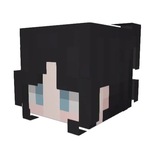 Nisha1115 Minecraft avatar head, 3D render