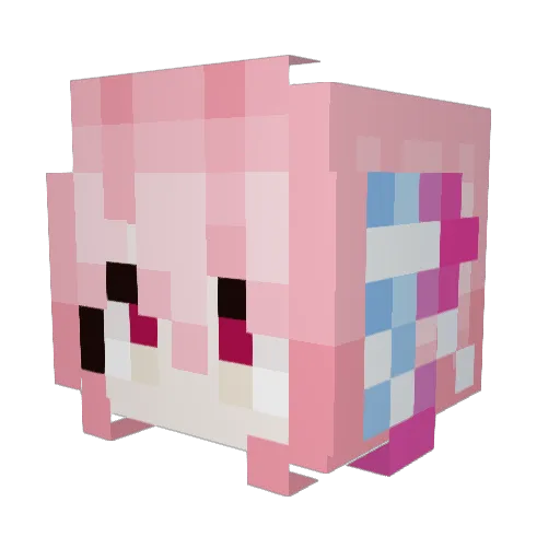 NishaLabyrinth Minecraft avatar head, 3D render