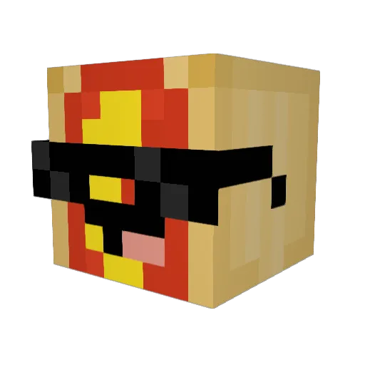 NishasNuts Minecraft avatar head, 3D render