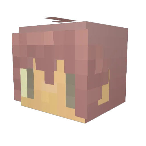 Nishick Minecraft avatar head, 3D render