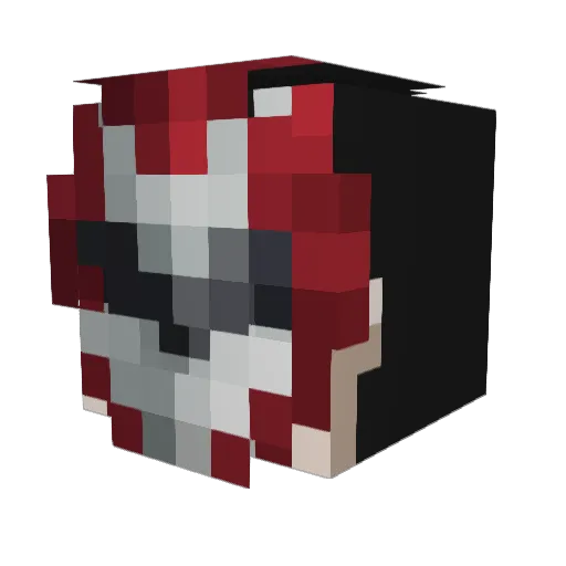 Nishikawa Minecraft avatar head, 3D render