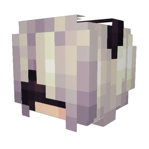 Nishior Minecraft avatar head, 3D render
