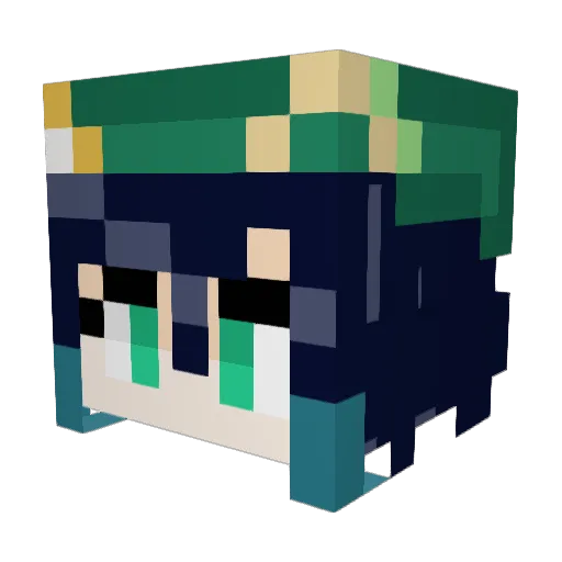 Nishwick Minecraft avatar head, 3D render
