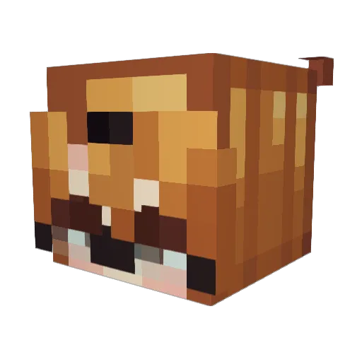 Nishyie Minecraft avatar head, 3D render