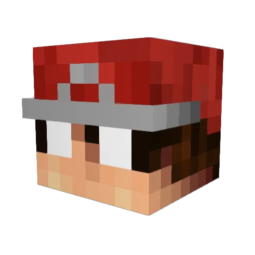 Nisirius Minecraft avatar head, 3D render