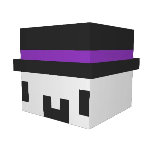 Nisln Minecraft avatar head, 3D render
