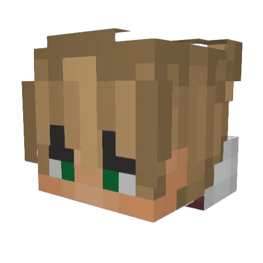 Nisrya Minecraft avatar head, 3D render