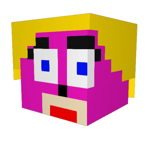 NissanKicks Minecraft avatar head, 3D render