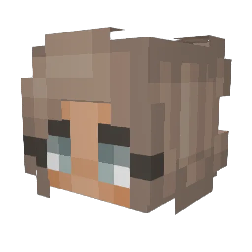 Nissrinexx Minecraft avatar head, 3D render
