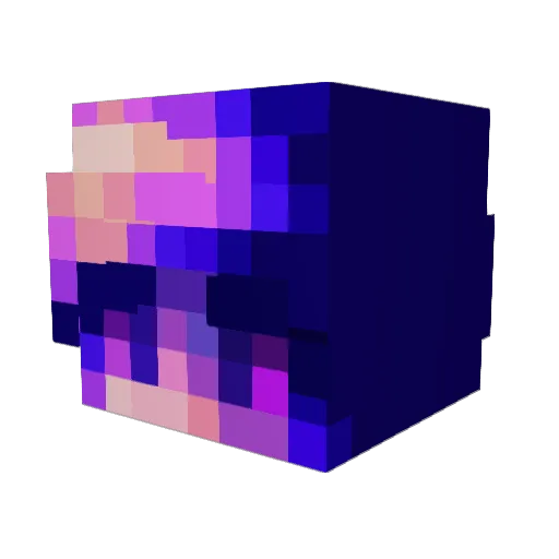 Nisst Minecraft avatar head, 3D render