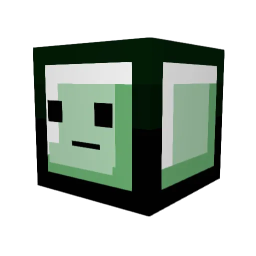 Nissup Minecraft avatar head, 3D render