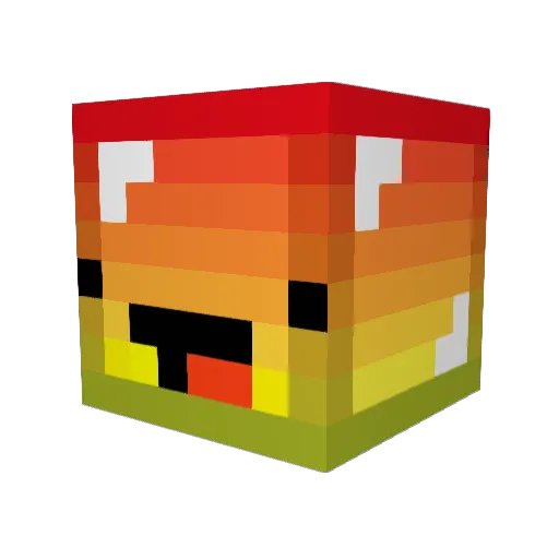 Nistol Minecraft avatar head, 3D render