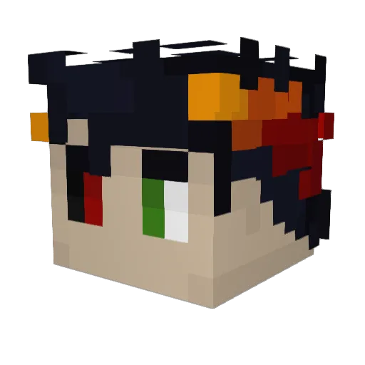 Nistrilollo Minecraft avatar head, 3D render