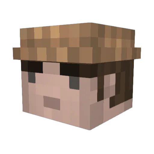 Nistupak Minecraft avatar head, 3D render