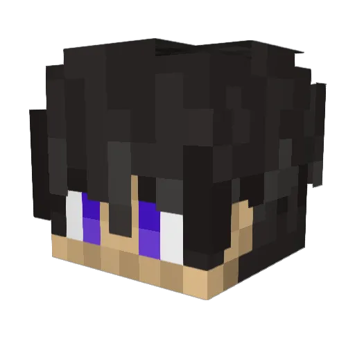 Niswen Minecraft avatar head, 3D render