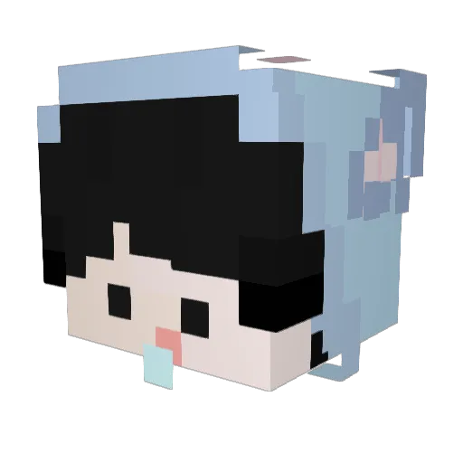NitNit15 Minecraft avatar head, 3D render