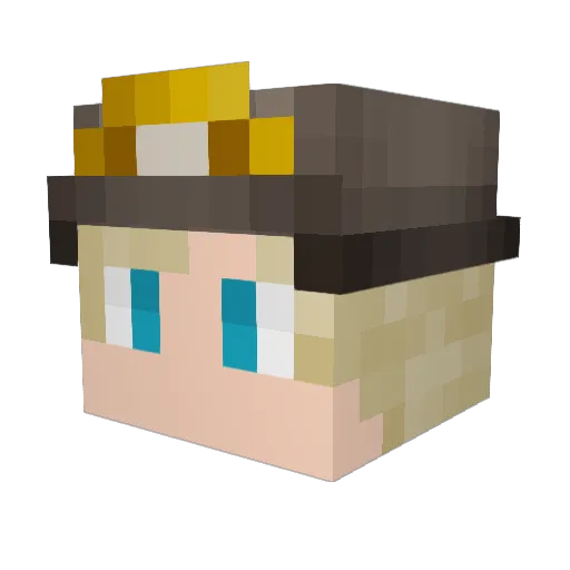 Nitakii Minecraft avatar head, 3D render