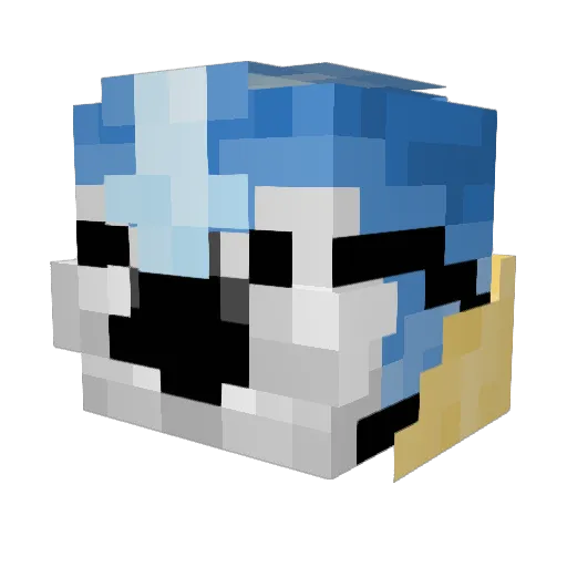 Nite_shade Minecraft avatar head, 3D render