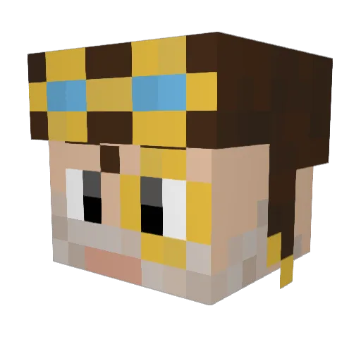 Nitekap Minecraft avatar head, 3D render