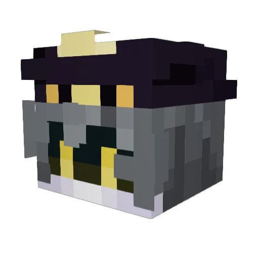 Nitemare_Spaget Minecraft avatar head, 3D render