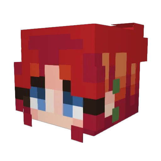 Nitemeresangel Minecraft avatar head, 3D render