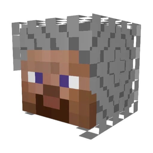 Nitephox Minecraft avatar head, 3D render
