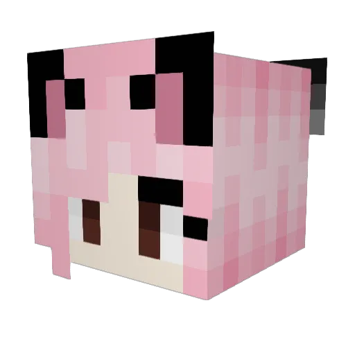 Niteshada Minecraft avatar head, 3D render
