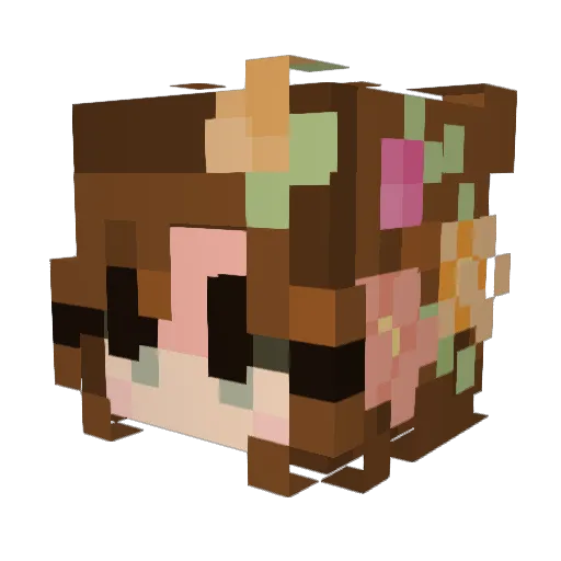 NithVertigo Minecraft avatar head, 3D render