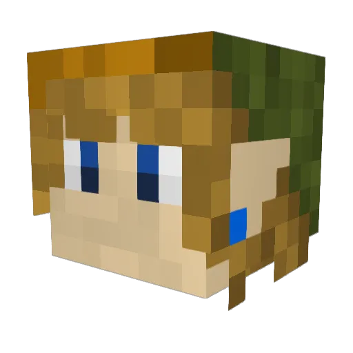 Nithanim Minecraft avatar head, 3D render
