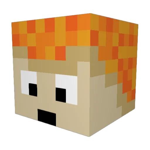 NithiMinecraft Minecraft avatar head, 3D render