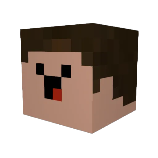 Nithom23 Minecraft avatar head, 3D render