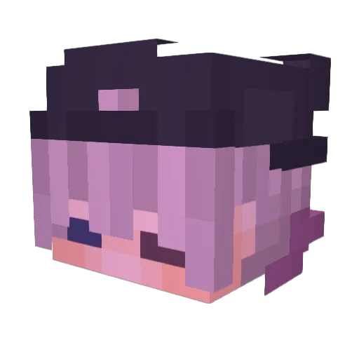 Nitinx Minecraft avatar head, 3D render