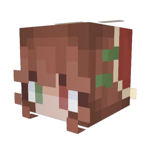 Nitlo4 Minecraft avatar head, 3D render