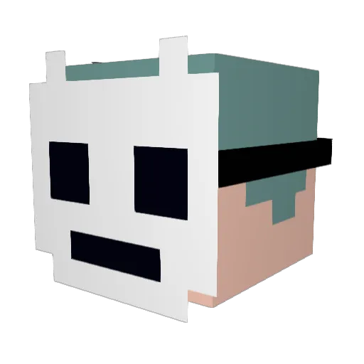 NitoSensei Minecraft avatar head, 3D render