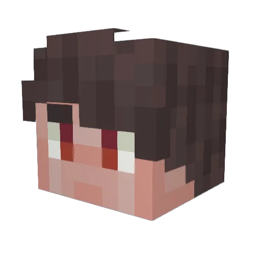 Nitor112221 Minecraft avatar head, 3D render