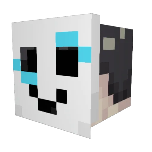Nitoronics Minecraft avatar head, 3D render